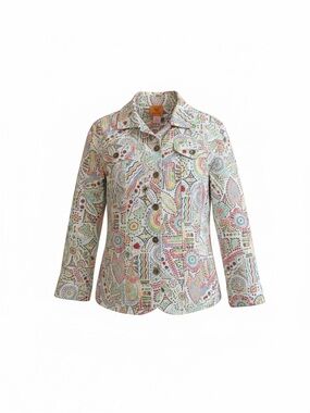 Ruby Rd. Multicolor  Button‑Front Shirt – Size